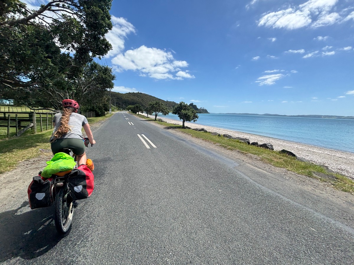 Biking along the coast